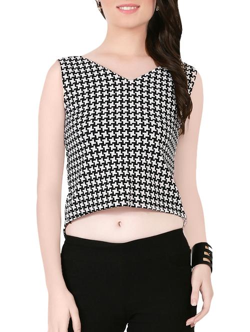 black printed crop top - 13933610 - Very Small Image - 1