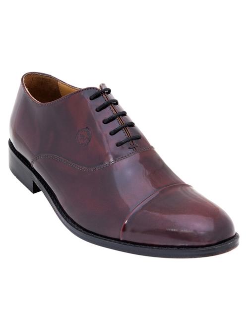 brown patent leather lace-up oxford - 13933694 - Very Small Image - 1