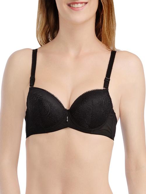 black cotton push up bra - 13935581 - Very Small Image - 1