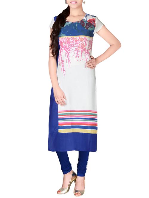 blue cotton long kurta - 13936490 - Very Small Image - 1