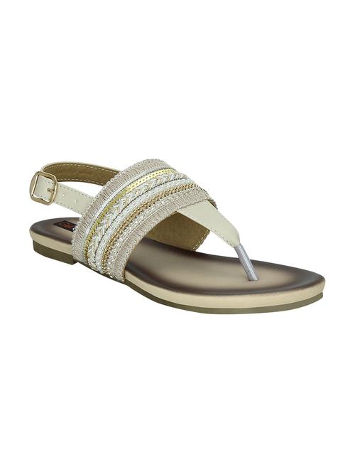 beige faux leather back strap sandals - 13938069 - Very Small Image - 1