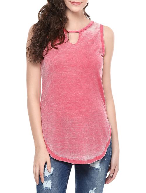 pink cotton regular tshirt - 13938309 - Very Small Image - 1