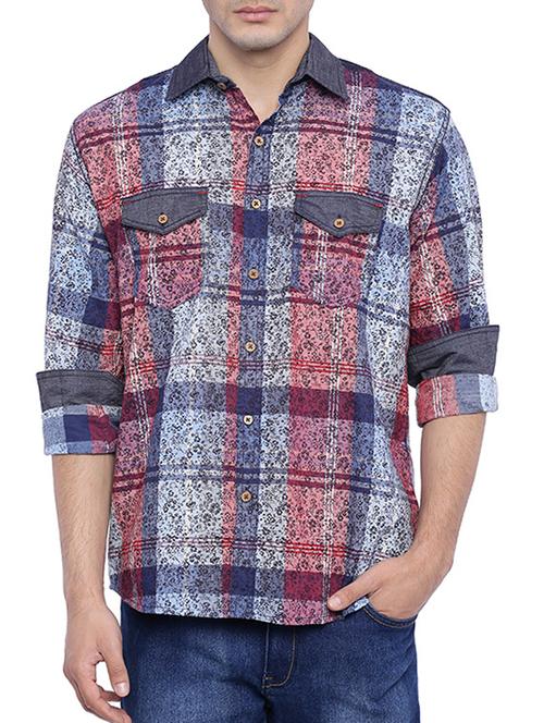 multi colored cotton casual shirt - 13938339 - Very Small Image - 1