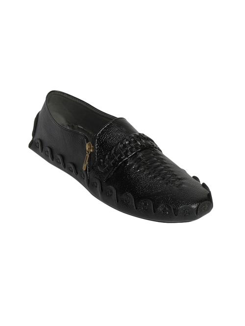 black leatherette slip on loafer - 13940871 - Very Small Image - 1