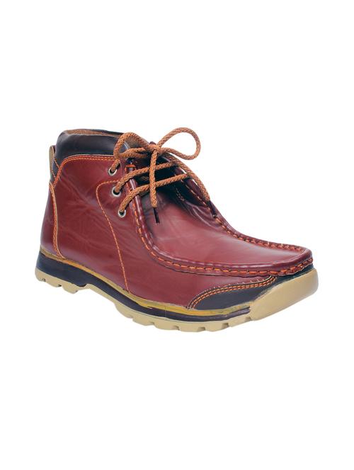 brown leather low ankle boot - 13941020 - Very Small Image - 1