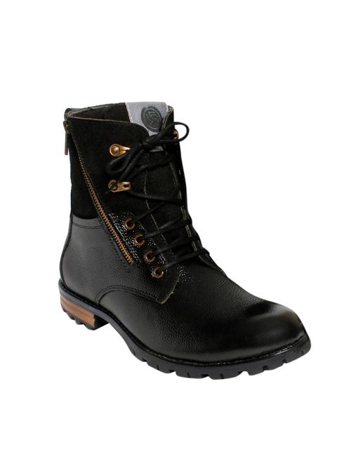 black leather high ankle boot - 13941027 - Very Small Image - 1