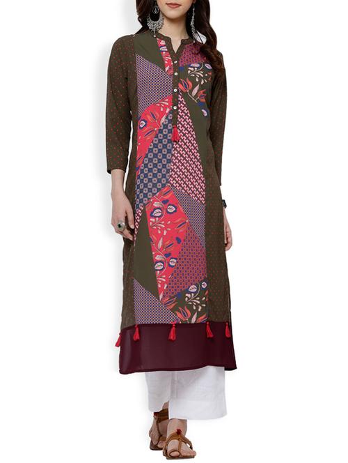 pink long kurta - 13941403 - Very Small Image - 1