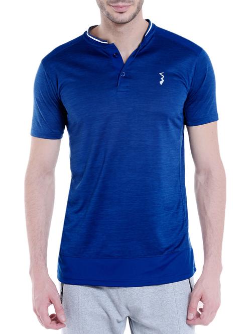 solid royal blue polyester t-shirt - 13941783 - Very Small Image - 1