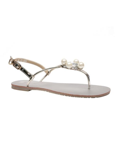 gold back strap  sandal - 13946096 - Very Small Image - 1