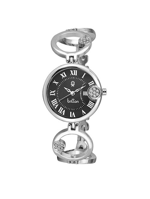 britton  stainless steel golden anolog watch - 13946715 - Very Small Image - 1