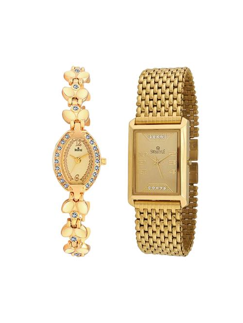 swisstyle analog combo watch for couple - 13946954 - Very Small Image - 1