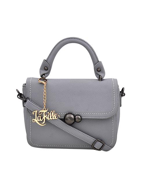 grey leatherette  regular handbag - 13947335 - Very Small Image - 1