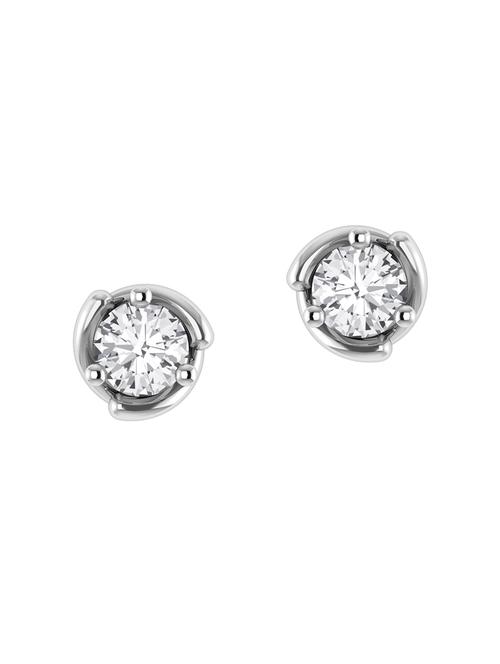 white silver studs earrings - 13958294 - Very Small Image - 1