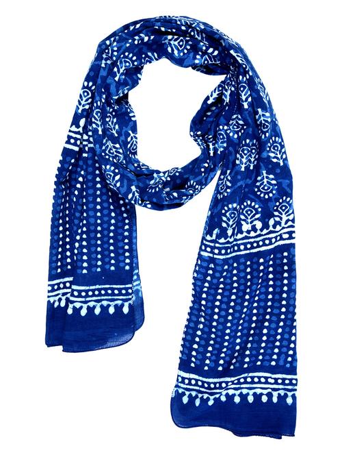 batik printed  cotton stole - 13959453 - Very Small Image - 1