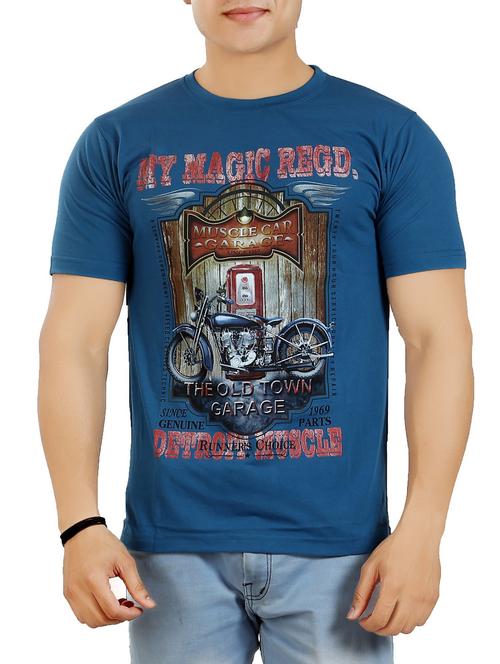 blue cotton t-shirt - 13959756 - Very Small Image - 1