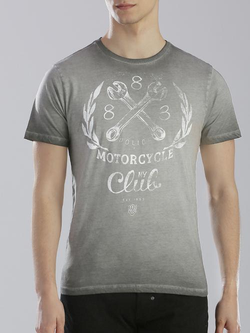 grey cotton t-shirt - 13962529 - Very Small Image - 1