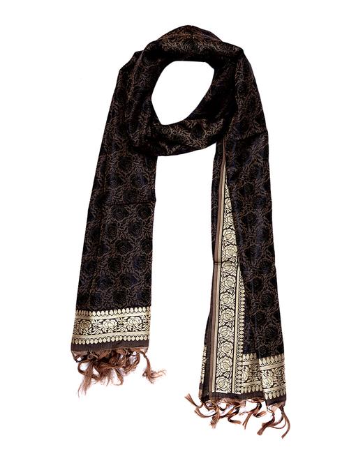 silk blend multi colored stole - 13962745 - Very Small Image - 1
