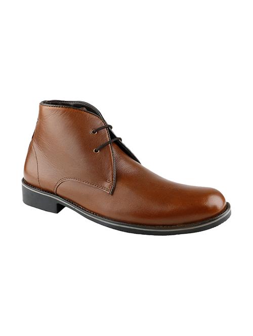 Tan Leather Lace Up Boots - 13962824 - Very Small Image - 1