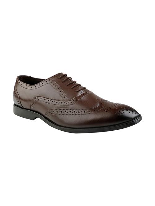 Brown Leather Lace-up Brouge - 13968125 - Very Small Image - 1