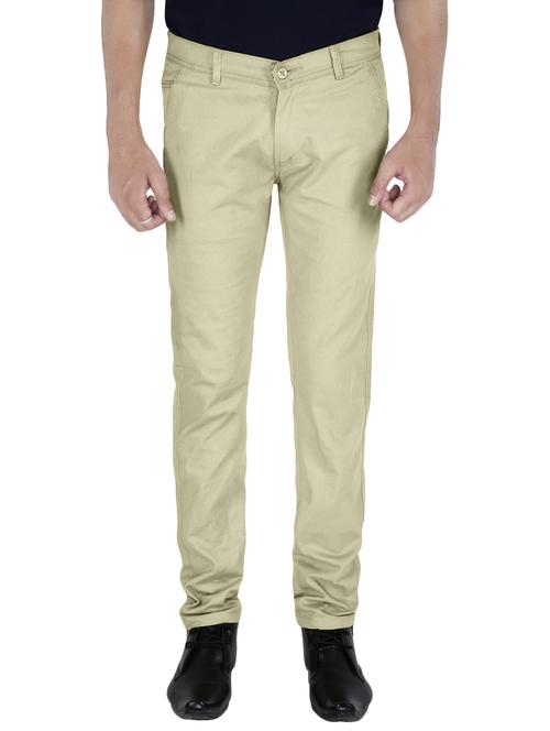 beige cotton chinos casual trousers - 13968406 - Very Small Image - 1