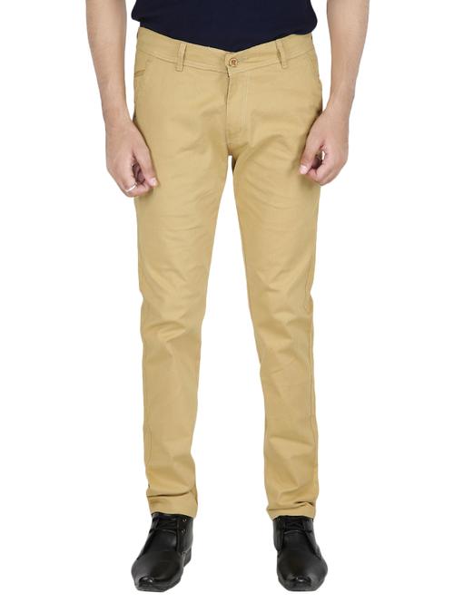 beige cotton chinos casual trousers - 13968407 - Very Small Image - 1