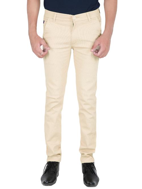 beige cotton chinos casual trousers - 13968416 - Very Small Image - 1