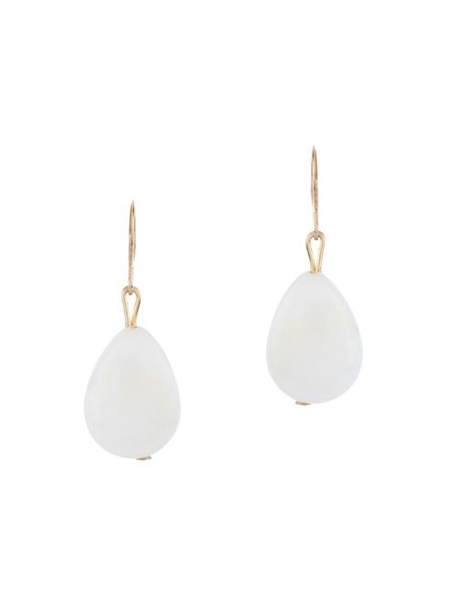 white metal drop earrings - 13968554 - Very Small Image - 1
