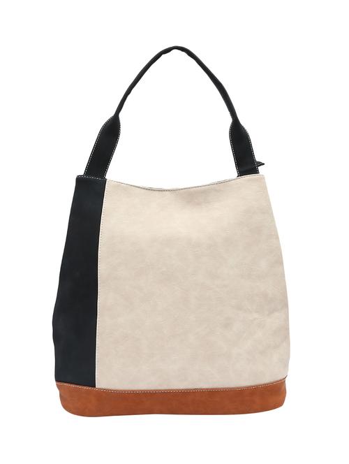 beige leatherette handbag - 13970572 - Very Small Image - 1
