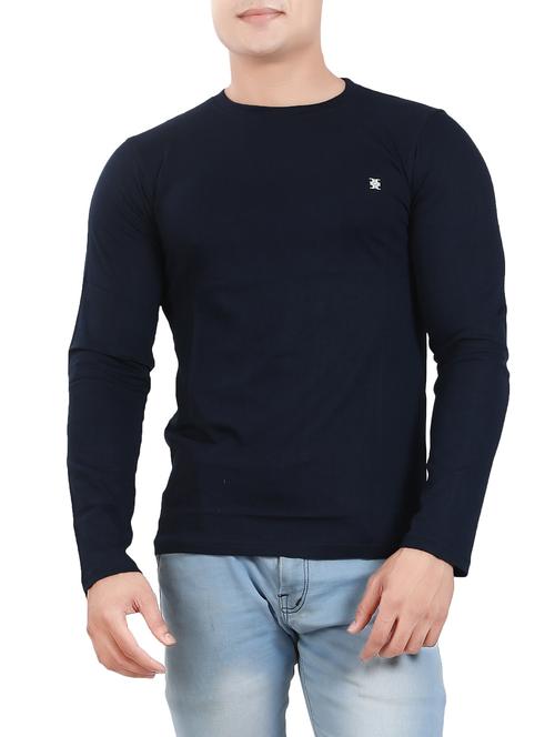 navy blue cotton t-shirt - 13972424 - Very Small Image - 1