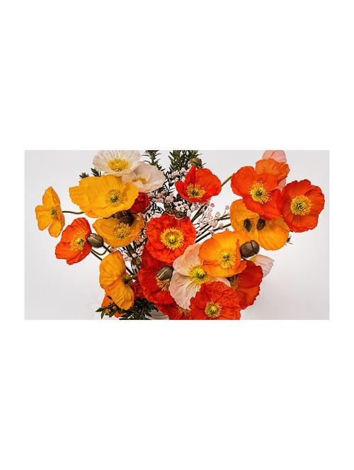 the print cart paper poppies bouquet painting - 13972763 - Very Small Image - 1