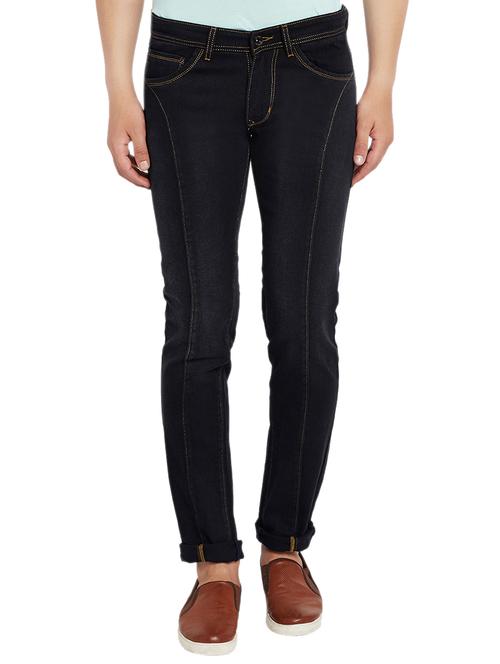 black cotton plain jeans - 13973150 - Very Small Image - 1