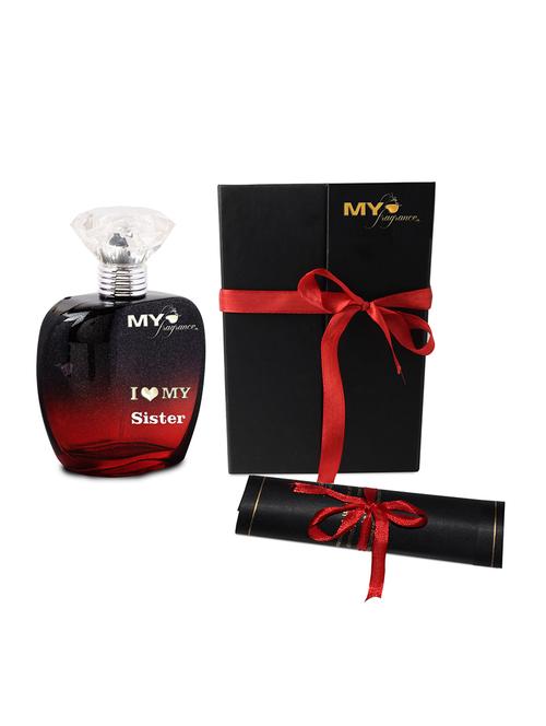 my fragrance present raksha bandhan gift for your sister (100 ml digital printed perfume bottle) - 13973155 - Very Small Image - 1