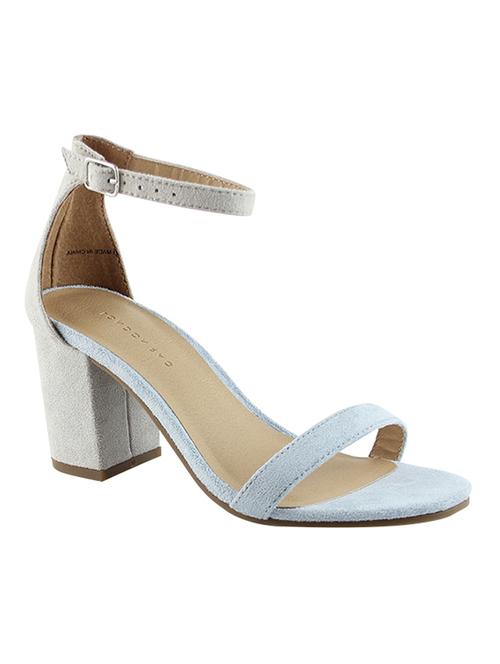 blue fabric ankle strap sandals - 13975743 - Very Small Image - 1