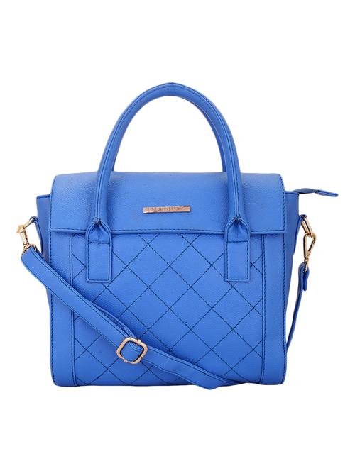 blue leatherette  regular handbag - 13975849 - Very Small Image - 1