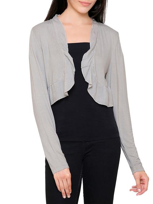 grey viscose shrug - 13975990 - Very Small Image - 1