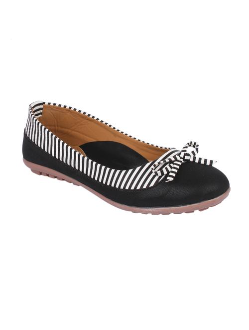 black faux leather slip on ballerina - 13977558 - Very Small Image - 1