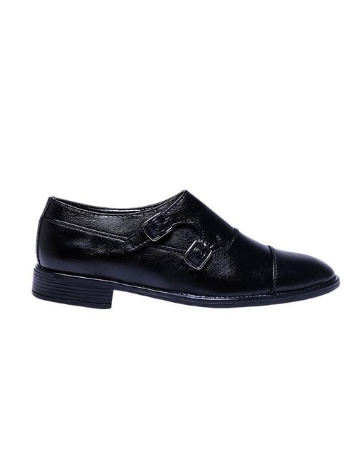 black Leather slip on monk strap - 13981379 - Very Small Image - 1