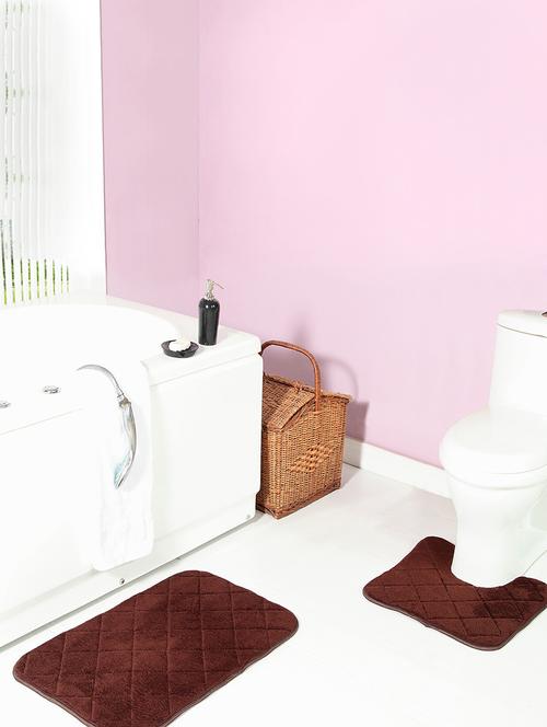 anti skid with rubber backing memory  bathmat and contour set - 13981580 - Very Small Image - 1