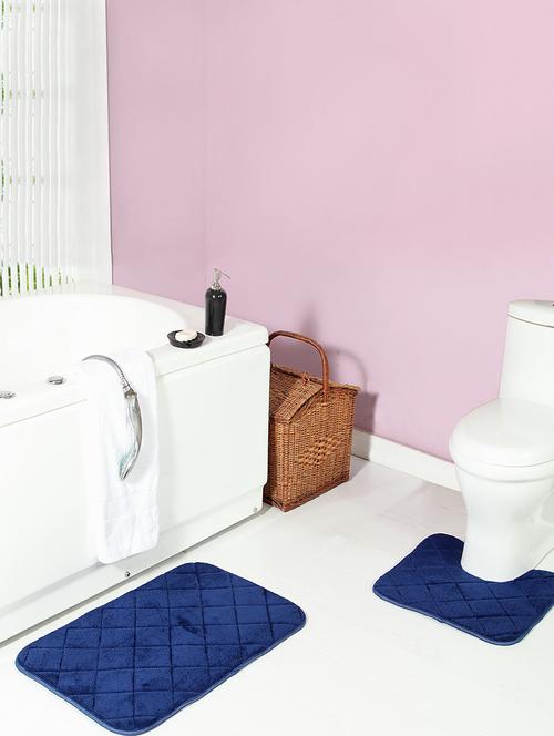 anti skid with rubber backing memory bathmat and contour set - 13981582 - Very Small Image - 1