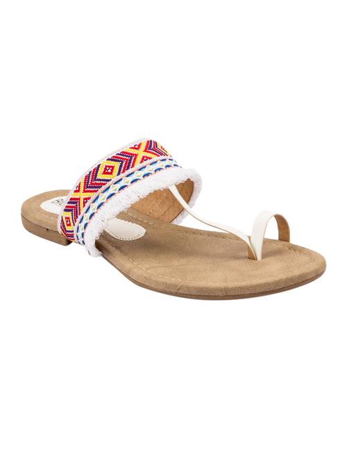 white one toe  kolhapuri - 13982564 - Very Small Image - 1