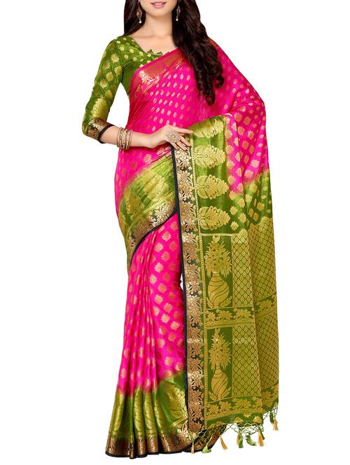 women's self design pink colored saree - 13982947 - Very Small Image - 1