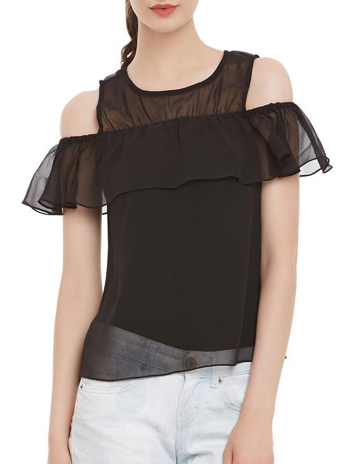 black ruffled top - 13983097 - Very Small Image - 1