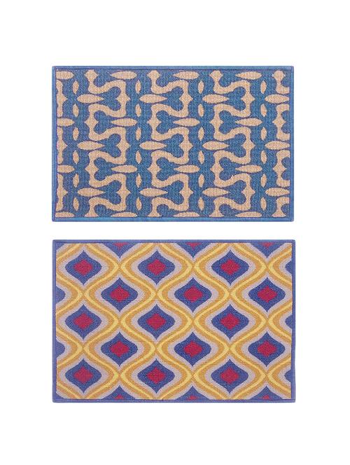 multicolored set of 2 nylon doormat with rubber backing - 13983256 - Very Small Image - 1