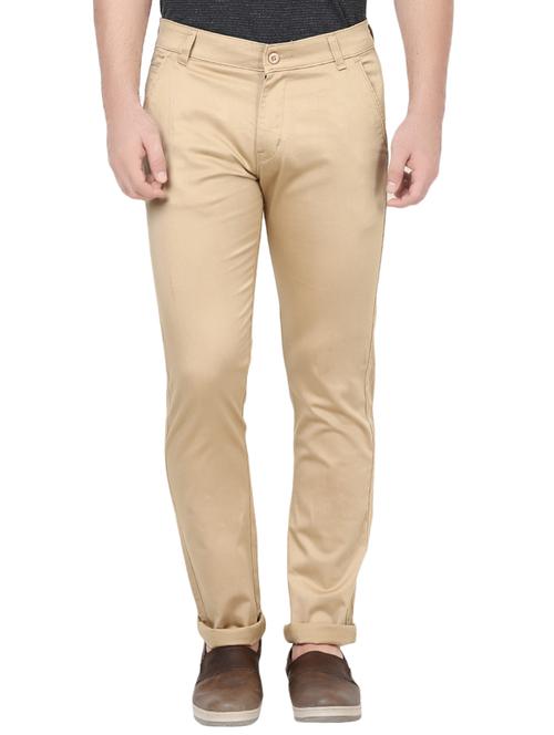 beige cotton blend chinos - 13984525 - Very Small Image - 1