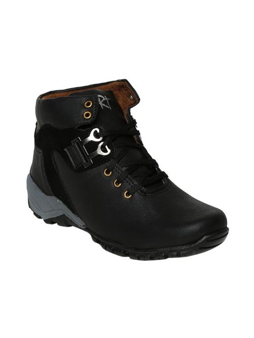 black leatherette low ankle boot - 13990672 - Very Small Image - 1