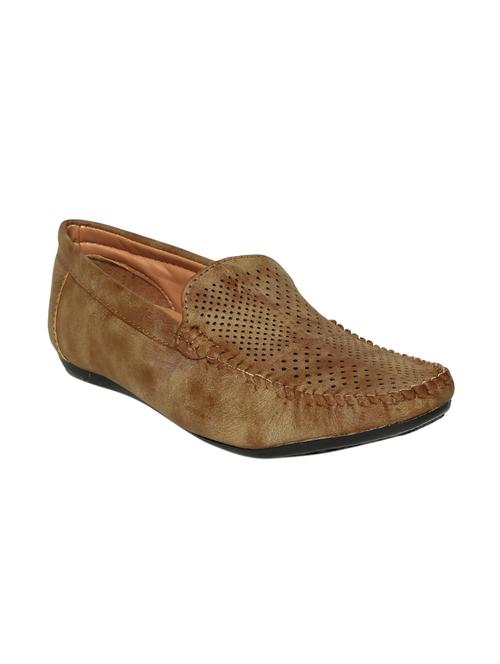 brown leatherette slip on loafer - 13990710 - Very Small Image - 1
