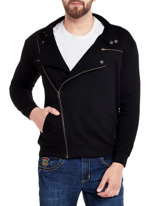 black solid casual jacket - 13990841 - Very Small Image - 1