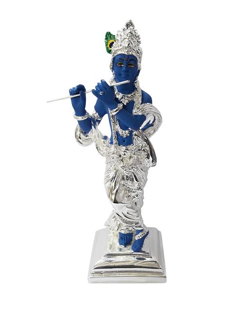 rp collections silver plated krishna bhagwan idol - 13991546 - Very Small Image - 1