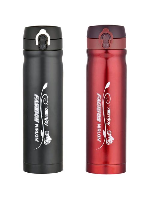 nirlon set of 2 stainless steel water bottle - 13992283 - Very Small Image - 1