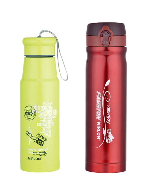 nirlon set of 2 stainless steel water bottle - 13992292 - Very Small Image - 1